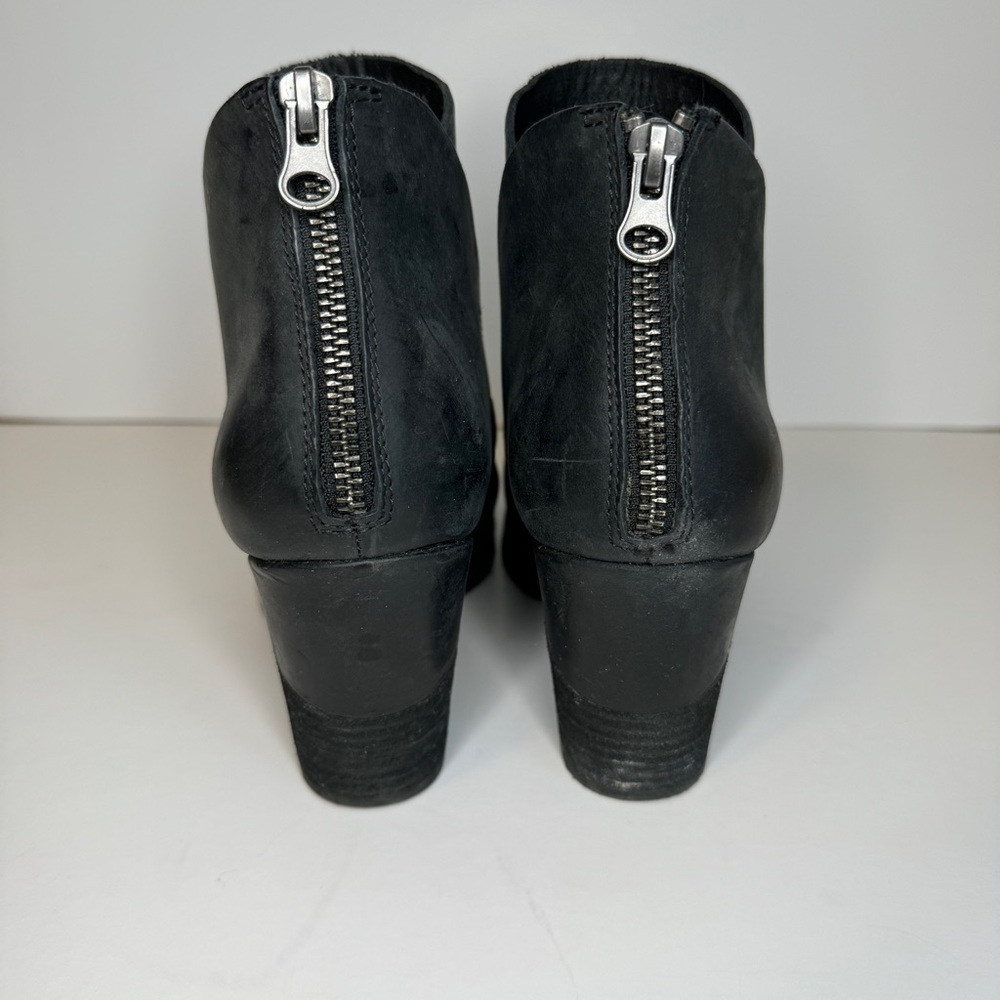 Korks by Kork-Ease Castaneda Black Nubuck Leather Bootie With Back Zip Size 9.5 - Picture 9 of 9